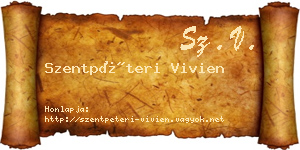 Szentpéteri Vivien névjegykártya